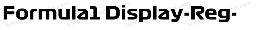 Formula1 Display-Reg字体转换